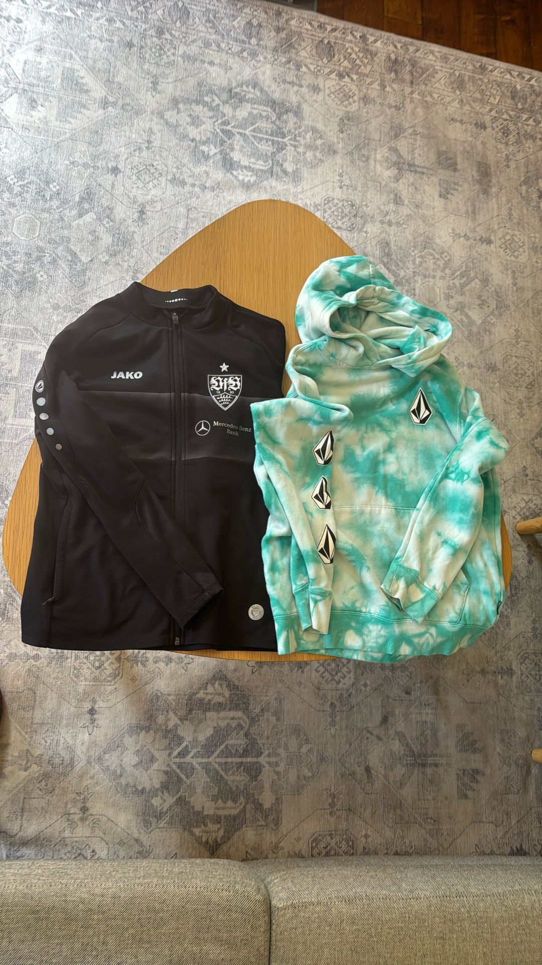Volcom Hoody & Soccer Warmup tops (Kid’s large)
