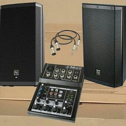 Electro-Voice Powered 15" PA Speaker System Mackie 5-Ch Mixer 2000 Watts ZLX Package Karaoke DJ 🚨 Payment Options Available 🚨 No Credit Needed 🚨 