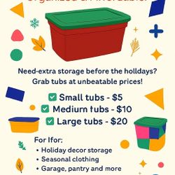 Storage Tubs