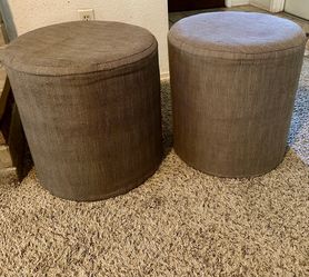 2 round ottoman stool foot rest seat