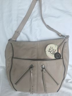 NEW - THE SAK BEIGE REAL LEATHER SHOULDER BAG