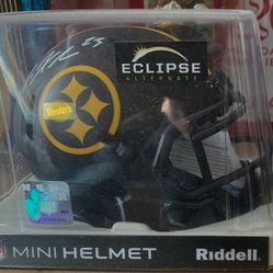 Joe Haden Signed Eclipsed Steelers Mini Helmet COA Autographed Total Sports Enterprise