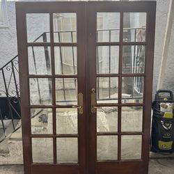Vintage French double door 59”x79” set