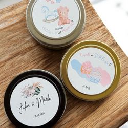 Custom Candle Favors For weddings, Gender Reveals, Themed Parties And More.