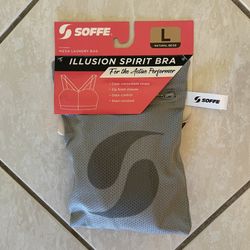 NWT Soffe Illusion Spirit Bra - Size Large (L) - Natural Beige