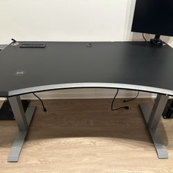 WorkPro Electric 60"W Height-Adjustable Standing Desk with Wireless Charging