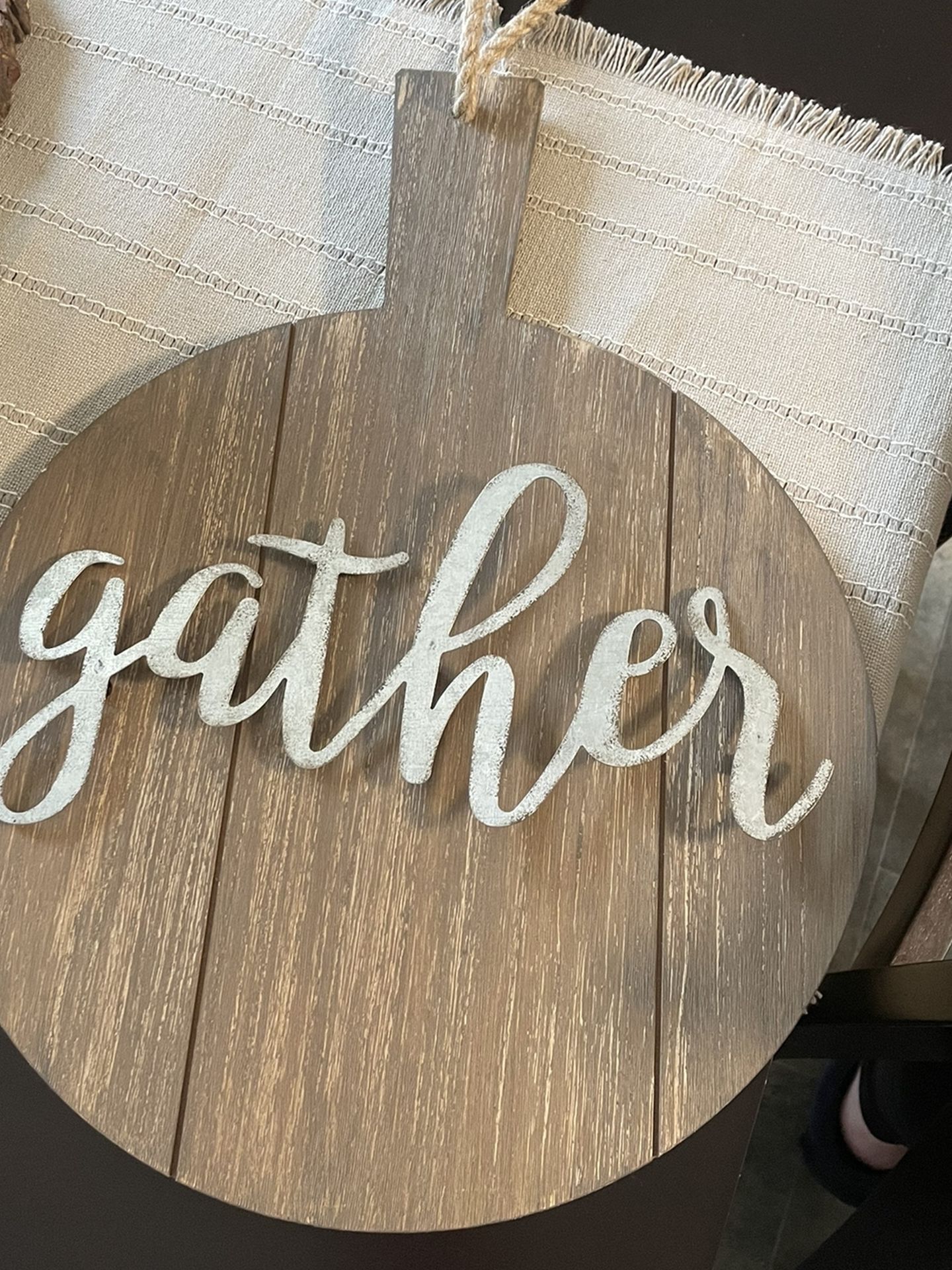 Wooden Gather Sign