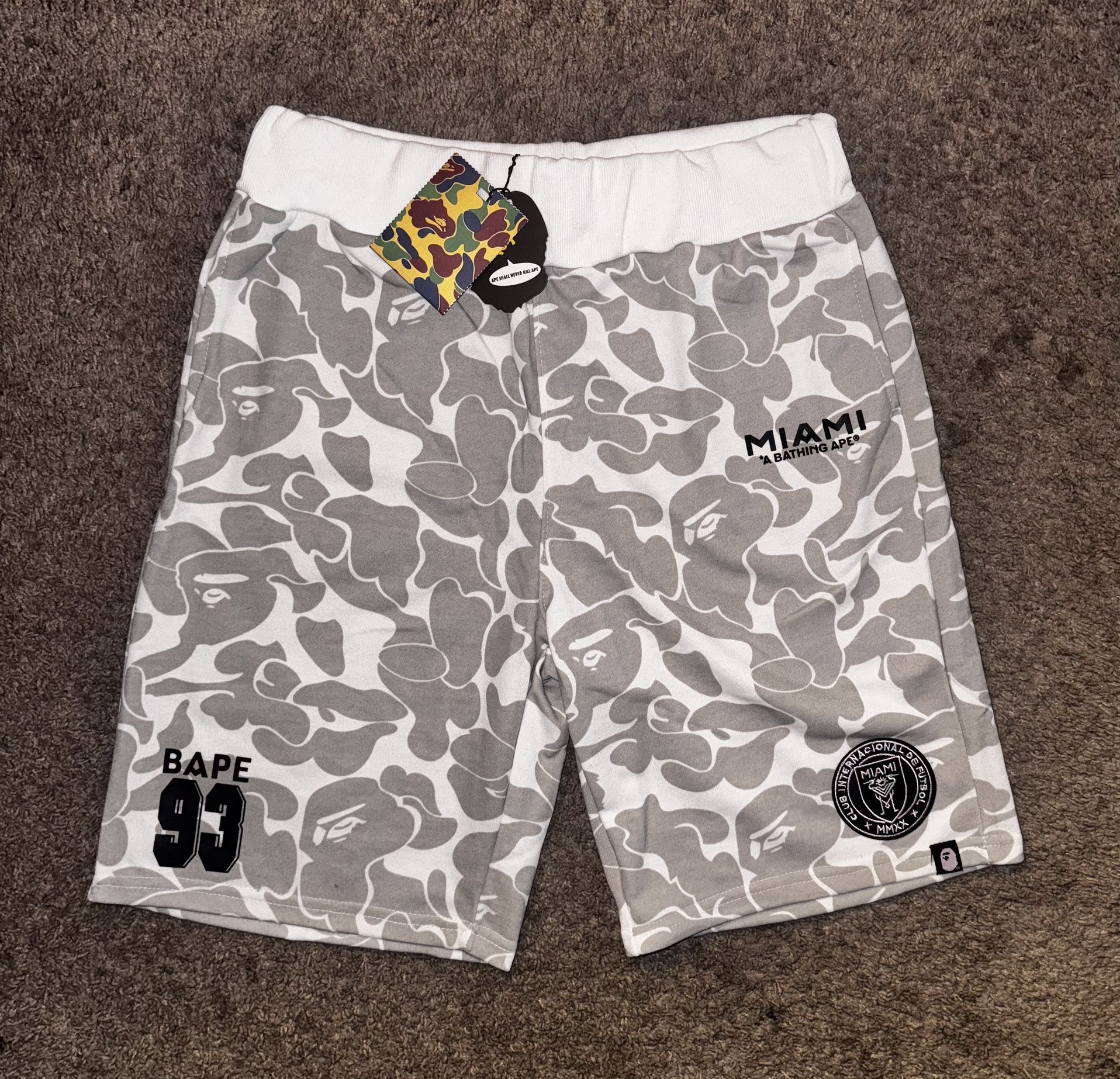BAPE x Inter CF Miami Camo Shorts ‘White’