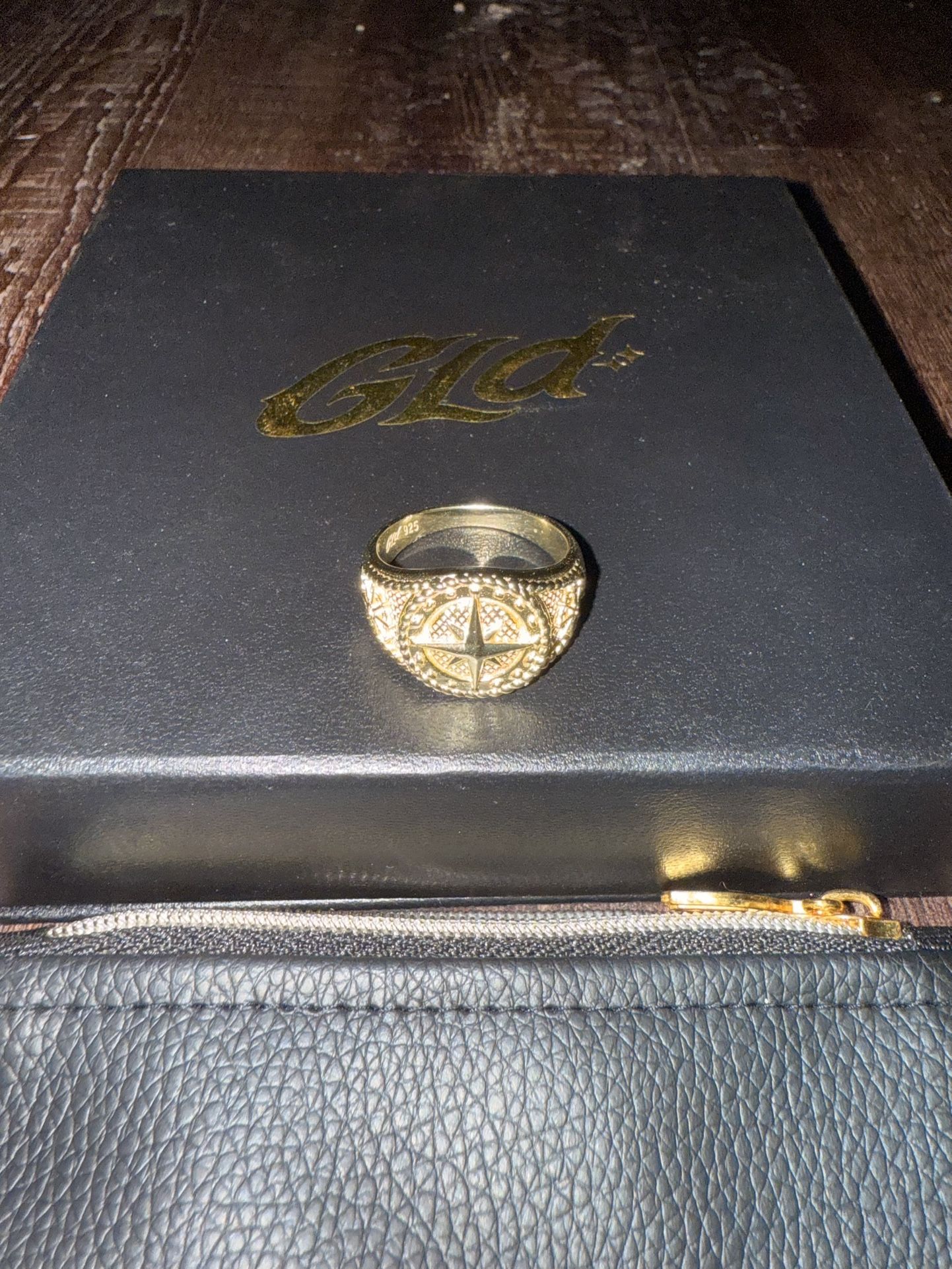 GLD Compass Ring in Yellow Gold Vermeil