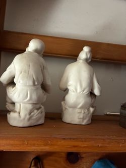 Glass Asian couple Knick Knacks