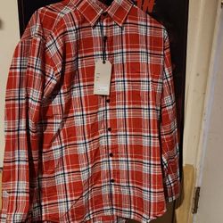 Long Sleeve Red Dress Shirt