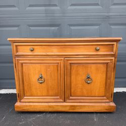 Solid Wood Vintage French Regency Style Cabinet Table