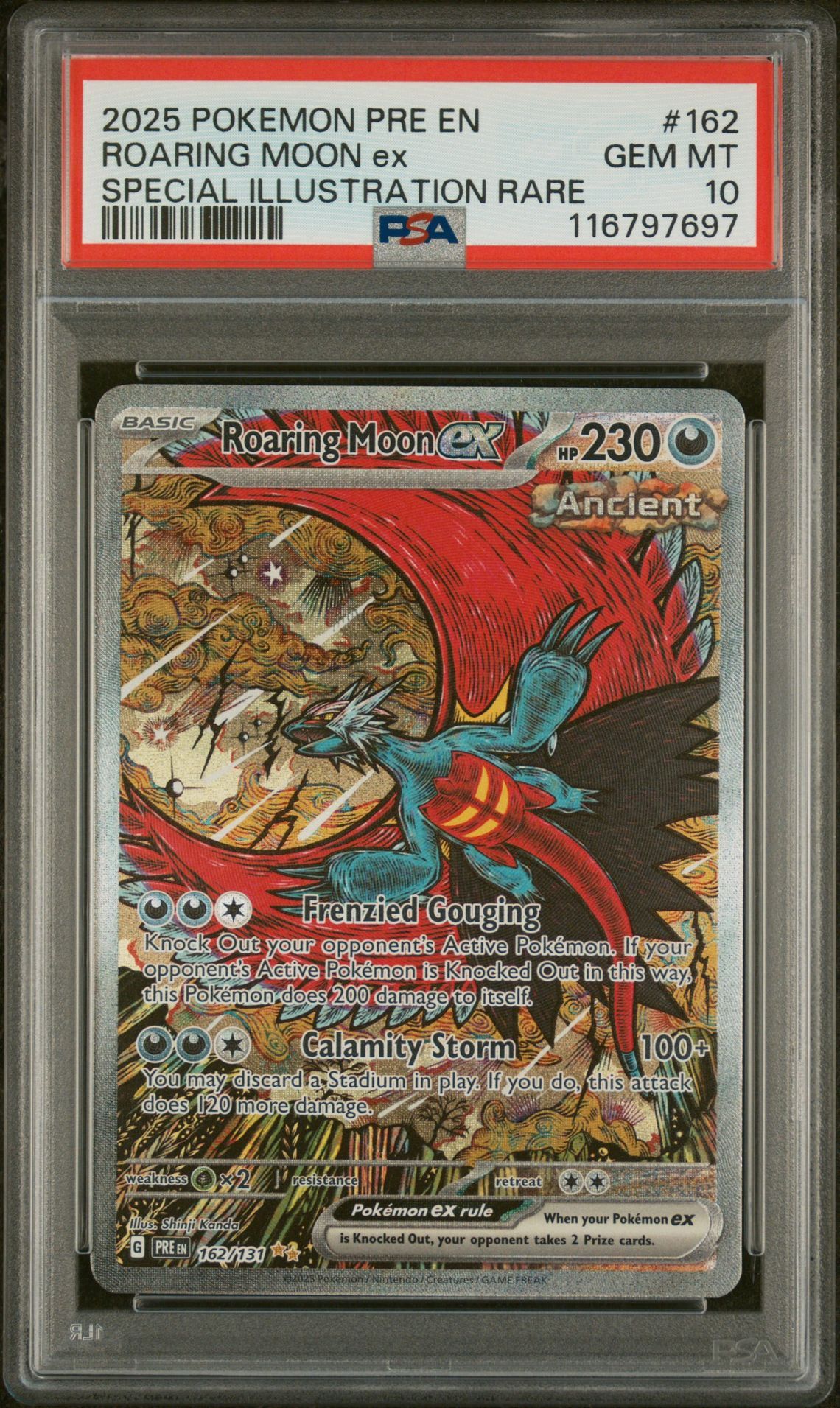 PSA 10 Roaring Moon EX 162