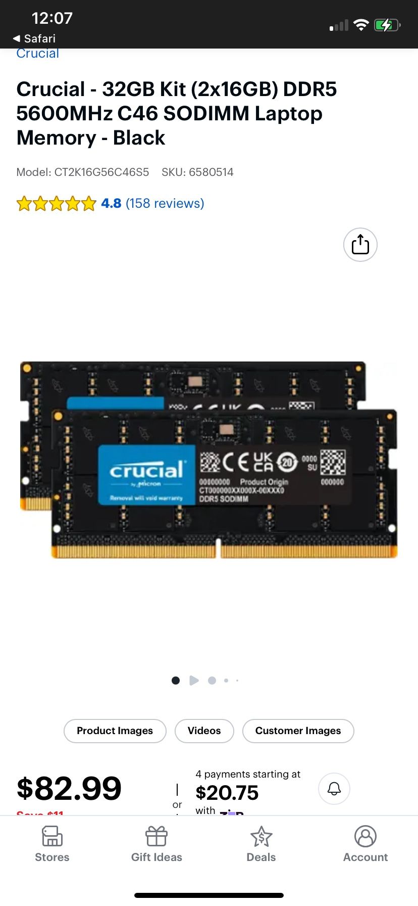 Crucial Ddr5 -5600 Notebook