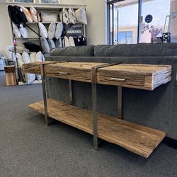 Solid wood console table