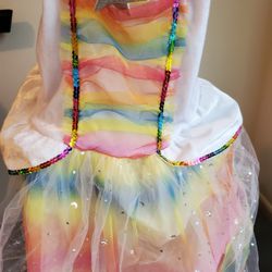 Unicorn Dress Outfit Girls Size Med 