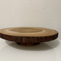Cake Stand Natural Wood