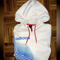 Adidas Zip Up Hoodie, Mens Size medium, Ships Free