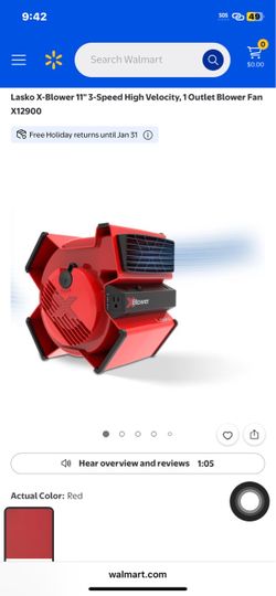 Lasko X-Blower Garage / Workshop Fan with USB Ports