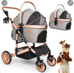 Bicystar Pet Stroller w/Detachable Carrier