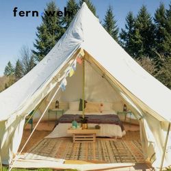 16’ Canvas Bell Tent Kit w/ Stove + Rug + Fly