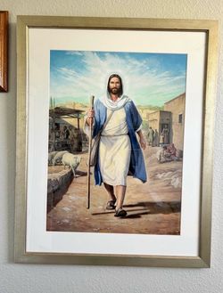 Framed Jesus Christ Religious Art Print