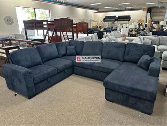 XL sectional pull out sofa sleeper New with storage / Financing available