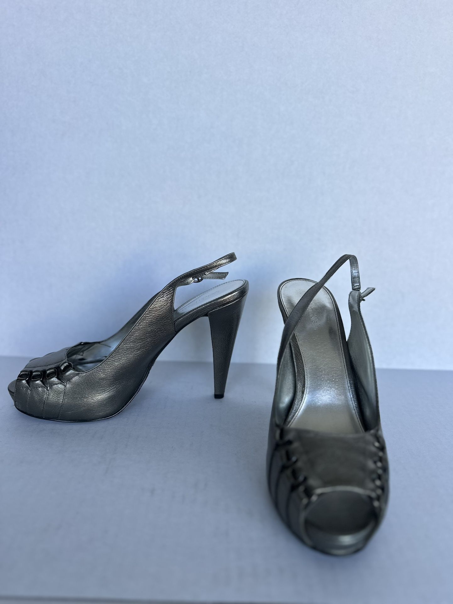 Calvin Klein Women’s Metallic Portia Slingback Heels Size 8M