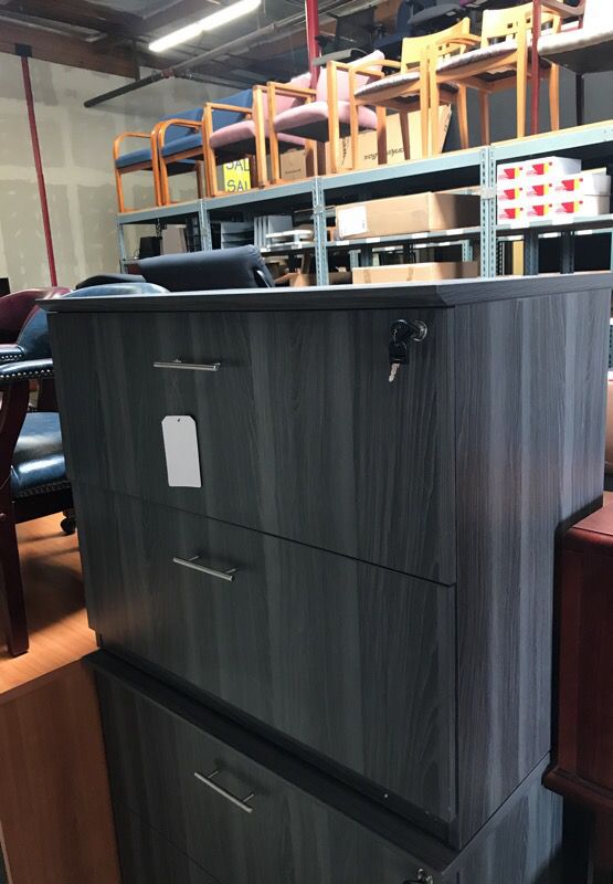 Gray 2 drawer lateral file office furniture