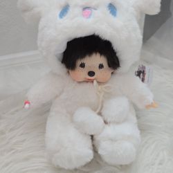 Sanrio Cinnamoroll Monchichi white Doll 20cm medium size head off adjustable