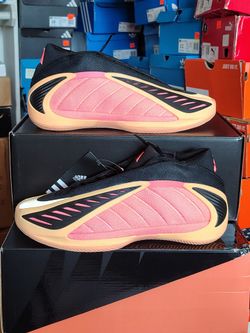 Adidas Anthony Edwards AE 2 With Love Acid Orange Basketball Hoops Shoes Men's size 10 New
