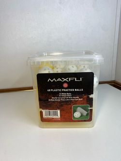 MAXFLI 48 Plastic Practice Golf Balls White Yellow