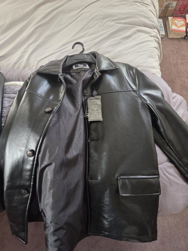 Italy Roma Black Leather M (2 of Them) Diff Pockets (S.hill)