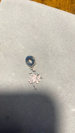 Pandora Pink Peach Blossom Flower Branch Dangle Charm