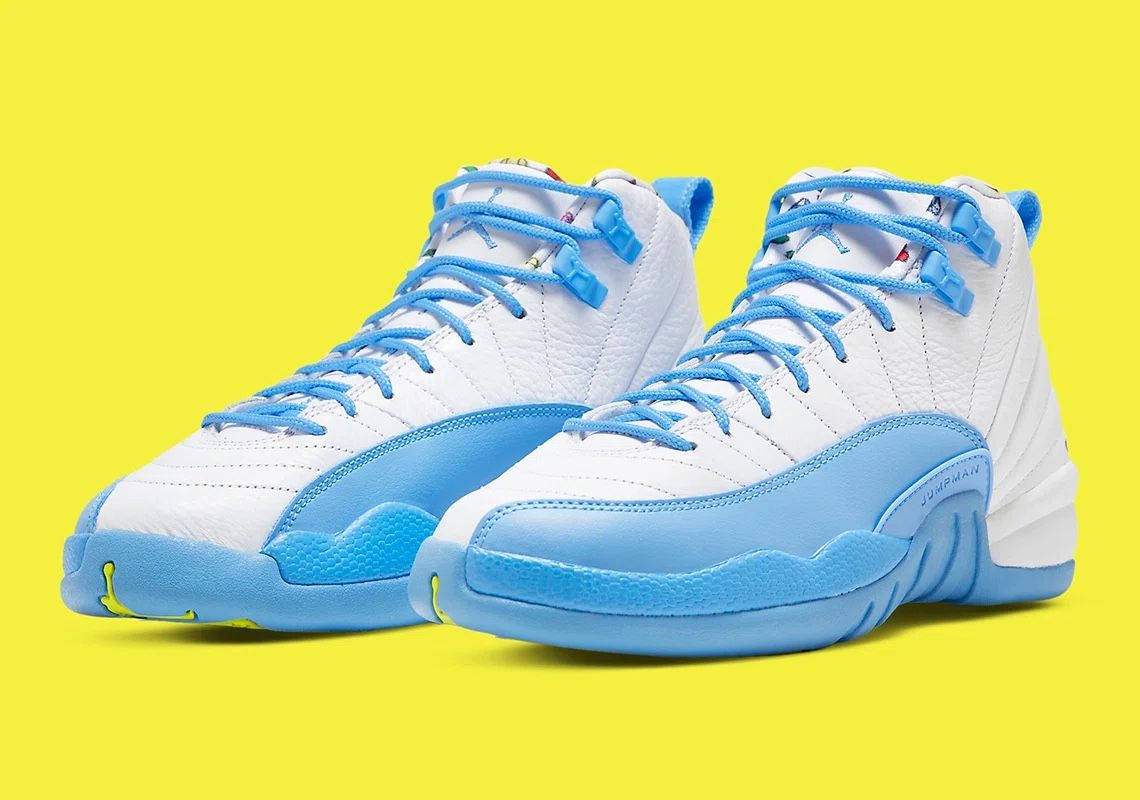 Jordan 12 blue and yellow hotsell