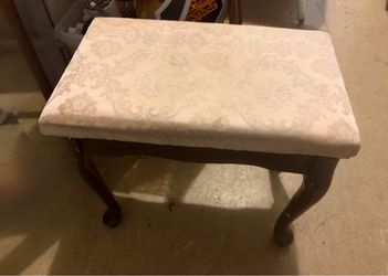 Vintage tapestry, vanity stool