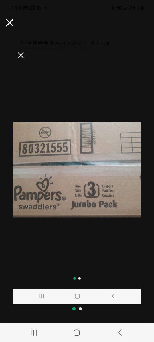 Size 3 Swaddlers Pampers