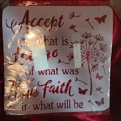ACCENT WHAT IS LET GO OF WHAT WAS HAVE FAITH IN WHAT WILL BE STENCIL