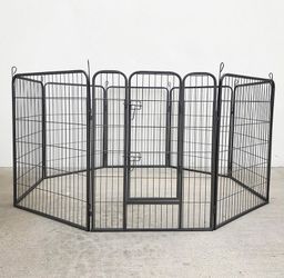 Brand New $115 Dog 8-Panel Playpen, Each Panel 40” Tall X 32” Wide Heavy Duty Pet Exercise Fence Crate Kennel Gate