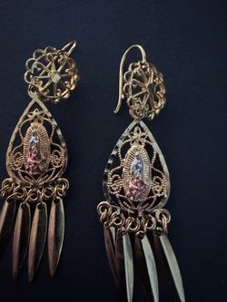 Virgen de Guadalupe Dangle Earrings