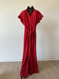 Amazing Red Wide Leg Jumpsuit Worthington New With Tag