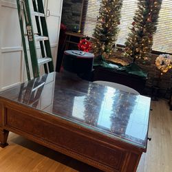 Theory Alexander Coffee Table Has Minor Stains On Top Comes With Glass top And 
