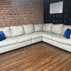 Delivery Available Ashley gray L shape sectional sofa couch