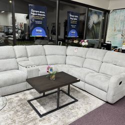 40% SALE! 3 Piece Fabric Reclining Sectional