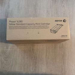Genuine Xerox Phaser 6280 Yellow Standard-Capacity Toner Cartridge – Brand New, Sealed