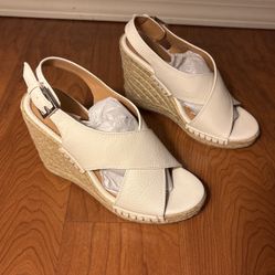 Apt9 Wedge Sandals Size 5 White