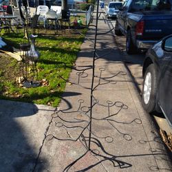 Metal Tree/Candle Metal Candelabra Holder, Black