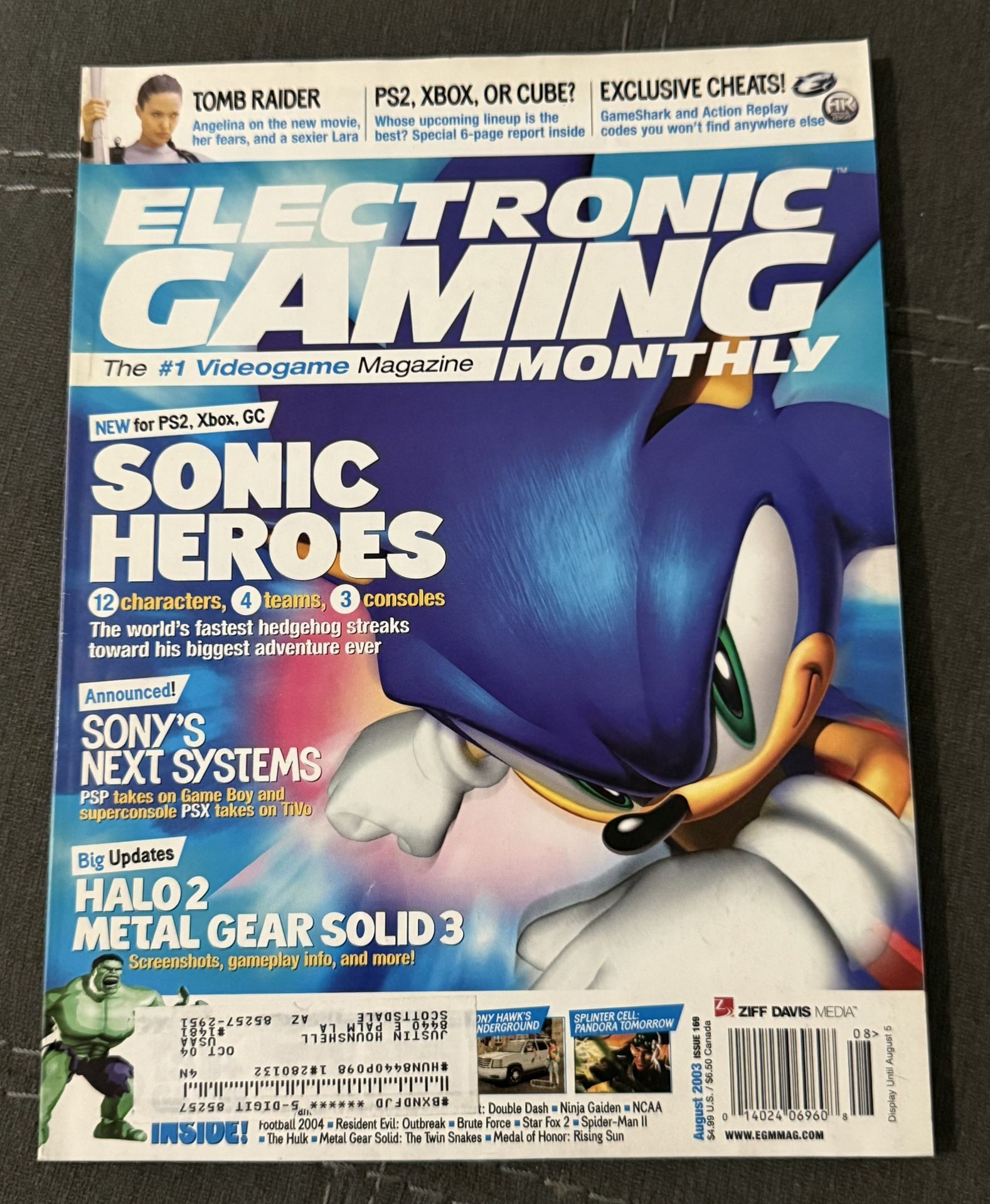 EGM Electronic Gaming Monthly Magazine August 2003 #169 w/ Silent Hill 3 Poster