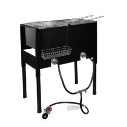 Barton 148,000 BTU High-Pressure Triple Basket Deep Fryer Dual Burner Propane LPG Fish Cooker Fry Basket Fryer Outdoor Catering, Events, Camping