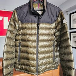 Moncler Khaki Silvere Down Jacket